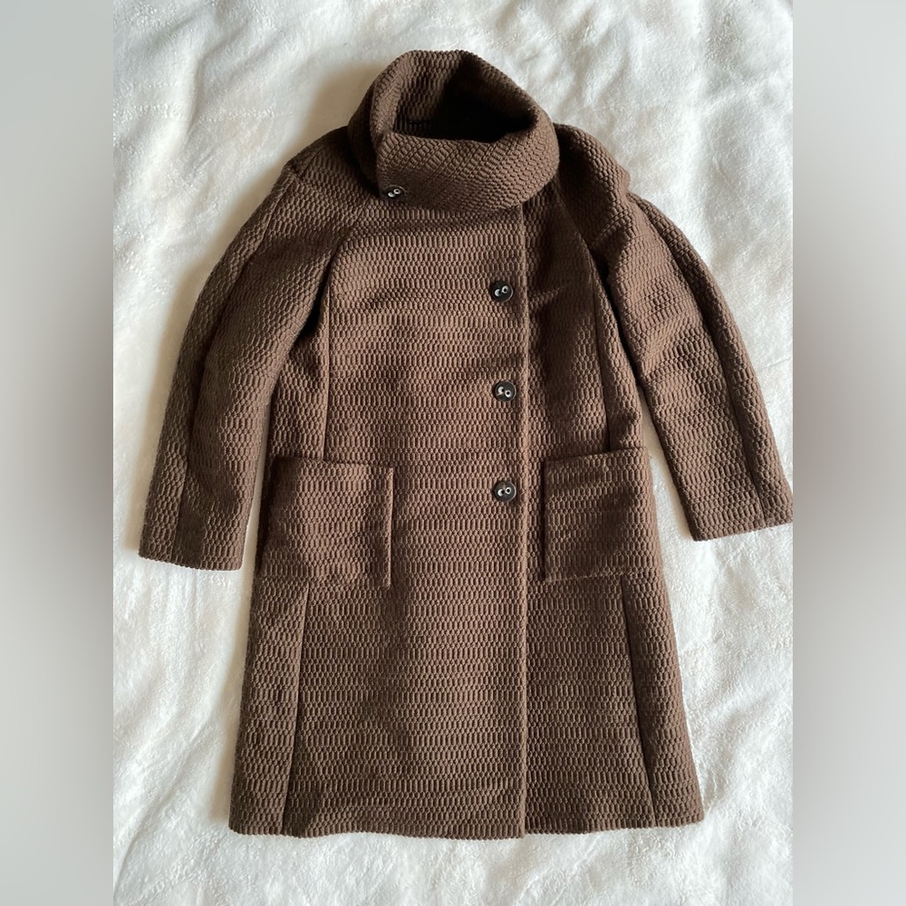 Escada wool silk brown coat | winter | long coat | luxury | size 38